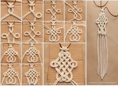 the steps to make an ornament for a wall hanging on a piece of cardboard