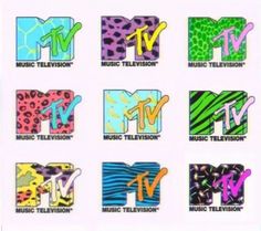 many different types of tv logos are shown in this image, including the letter m