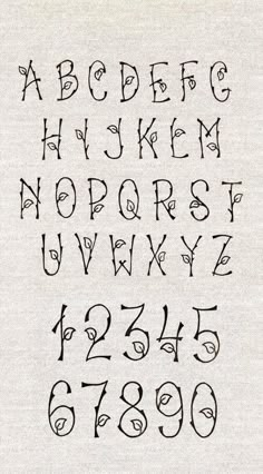 the letters and numbers are drawn in black ink on white paper, which has been handwritten