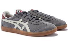 Onitsuka Tiger Tokuten 'Grey White' D3B2L-1105 Shoe Wishlist, Taupe Grey, Shoe Inspo, Onitsuka Tiger, Swag Shoes, Red Heels, Tiger Stripes, Grey Shoes, Mode Inspo