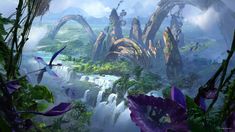 Pandora

Tetrapteron
Tetrapterons

Alien planet
Alien animals
Pandoran animals
Pandoran creatures
Alien creatures Ghost Of Tsushima, Avatar World, Alien Worlds, Fantasy City, Fantasy Places, Landscape Scenery, Matte Painting