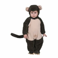 a small child in a monkey costume