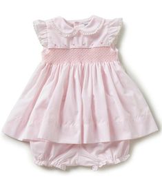 Friedknit Creations Kids | Dillard's Baby Robes, Smocked Baby Dresses, Baby Frock Pattern, Girls Smock, Girls Robes, Baby Dress Design, Smocked Dress