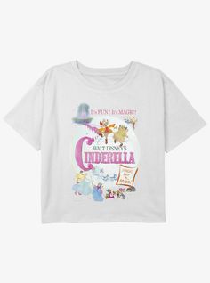 60% Cotton  40% PolyesterWash cold; dry lowImportedListed in youth sizes Disney Style Short Sleeve Tops With Sublimation Print, Disney Princess Shirts For Women, Cinderella Disneybound, Cinderella Shirt, Cinderella Outfit, Disney Fits, Disney Apparel, Disney Bounding, Disney Cinderella