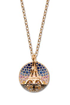 NOUVEL HERITAGE-Paris Medallion Necklace-YELLOW GOLD Luxury Yellow Gold Medallion Necklace Gift, Eiffel Tower Gold Necklace, Bold Statement Necklaces, Heritage Jewellery, Stackable Bangles, Palm Beach Jewelry, Medallion Necklace, 18k Gold Jewelry, The Eiffel Tower