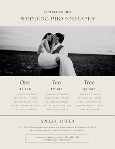 the wedding photography website is displayed in black and white, with an image of two people kissing