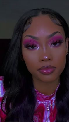 Soft Pink Makeup Looks Black Women, Bday Makeup, Instagram Makeup Looks, Makeup Looks Winter, Fire Makeup, Pink Eye Makeup, Makeup Secret, Summer Makeup Looks