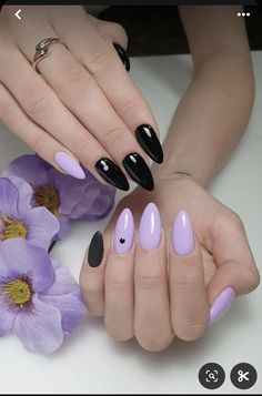 Black And Purple Nails, Manicure Nail Art, Nail Art For Beginners, Purple Nail, Trendy Nail, Short Acrylic Nails Designs, Fire Nails, Short Acrylic Nails, Chrome Nails