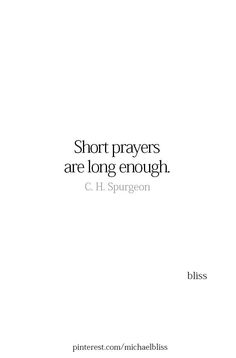 a white book cover with the words short prayers are long enough