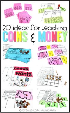 20 ideas for teaching coins and money