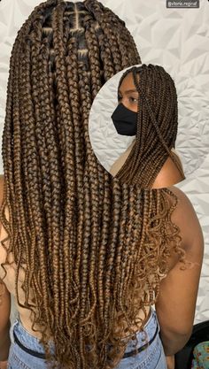 Tranças Box braids Styling Braids, Purple Box Braids, Braid Inspiration, Jumbo Box Braids, Braids For Black Hair, Crochet Hair Styles, Afro Hairstyles