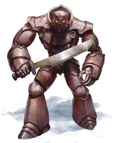 Monsters for Dungeons & Dragons (D&D) Fifth Edition (5e) - D&D Beyond 5e Races, Rpg Monsters, Monster Manual, Iron Golem, D D Monsters, Dnd Monsters, Fantasy Monster, Robots Concept