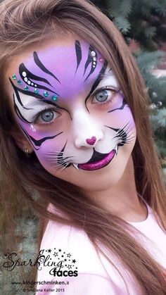 Cat Face Makeup, Carnaval Make-up, Obličejové Masky, Halloweenský Makeup