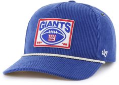 Fit Curved brim, adjustable hat Adjustable back closure Six-panel construction with ventilation eyelets Moisture-absorbing sweatband Style and Team Spirit Raised, embroidered team graphics Additional Details Officially licensed product Touch Down, Nfl New York Giants, Stoney Clover Lane, Stoney Clover, Athletic Outfits, Curves Workout, New York Giants, Outdoor Accessories, Adjustable Hat