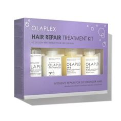 Brand New In Box Reduce Breakage And Split Ends With The Olaplex Hair Repair Treatment Kit, A Set Of Four Haircare Products That Help To Maintain Hair Health. This Set Includes Full-Sized No.0 Intensive Bond Building Hair Treatment And No.3 Hair Perfector, And Travel-Sized No.4 Bond Maintenance Shampoo And No.5 Bond Maintenance Conditioner. Formulated Without The Use Of Parabens, Sulphates, Phthalates, Phosphates, Gluten Or Nuts, This Haircare Kit Works To Repair Damaged Hair And Strengthen The Olaplex Shampoo, Hair Repair Treatments, Shampoo Brands, Repair Damaged Hair, Shampoo And Conditioner Set, Toning Shampoo, Hydrating Shampoo, Clarifying Shampoo, Damaged Hair Repair