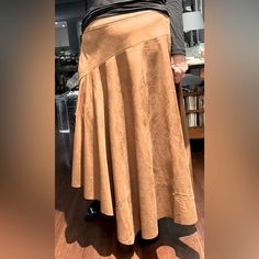 Nwot Ultra Suede Skirt Bias Cut Midi Varying Lengths Stunning Buck Color Suede Midi Skirt, Suede Skirt, Soft Surroundings, Vintage Modern, Modern Vintage, Midi Skirt, Womens Skirt, Skirt, My Closet