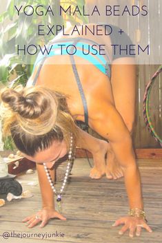 a woman doing yoga poses with the words how to use them