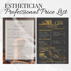 Elevate your business with our professionally designed Price List Templates. Perfect for salons, spas, boutiques, photographers, and more, these templates are fully customizable and easy to use, ensuring your services and pricing are presented in a clear and attractive manner. - Customizable Designs: Easily edit text, colors, and images to match your brand's aesthetic. - User-Friendly: No design skills required. Simply download, customize, and print or share digitally. - Multiple Formats: Availa Esthetician Salon, Routine Template, Skincare Template, Med Spa Marketing, Spa Marketing, Salon Price List, Enzyme Peel, Price List Template, Business Instagram