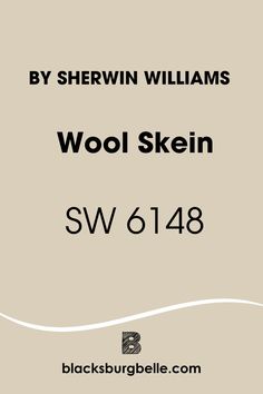 the cover for wool skein, which is written in black and white on a beige background