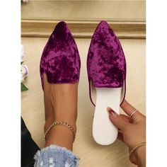 -Item Id 43969116 -Pattern Type: Christmas, Plain -Toe: Point Toe -Color: Burgundy -Size Fit: One Size Smaller -Upper Material: Pu Leather -Lining Material: Pu Leather -Insole Material: Pu Leather -Outsole Material: Rubber **Open To Offers!!!** **Bundle To Save More** **30% Off Bundles Of 2 Or More Items!!** ***Orders Go Out Within 5-10 Business Days!! Thank You For Your Patience!! Multiple Sizes And Colors Available In Most Styles Don't See Your Size Or Color Listed, Just Ask. Velvet Flats, Slip On Mules, Shoe Boutique, Colour List, Mules Shoes, Low Cut, Loafer Flats, Flat Shoes Women, Nice Shoes