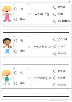 two worksheets with words and pictures on them