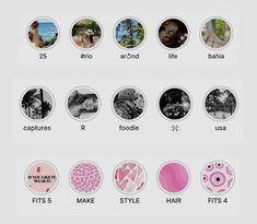 the different types of buttons are shown in this graphic style, and each has an individual's name on it