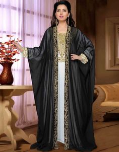 Subhanallah Jacket Style Partywear Kaftan 👗 Buy latest Kaftan which are made up from best quality fabrics with latest styles from our large collections at https://bit.ly/3eafqPe Shop Now : https://bit.ly/3kVJd1N Buy online @ $81.95 #ladieskaftans #modernkaftandress #traditionalkaftan #dubaikaftandressesforsale #elegantkaftan #arabicattire #caftan Luxury Designer Dabka Kaftan, Luxury Fitted Traditional Wear With Naqshi, Luxury Bollywood Style Jamawar Dress, Luxury Ceremonial Floor-length Kaftan, Luxury Floor-length Ceremonial Kaftan, Luxury Party Wear Sets Floor-length, Luxury Embroidered Thobe For Festive Occasions, Luxury Ceremonial Long Thobe, Luxury Traditional Thobe For Parties