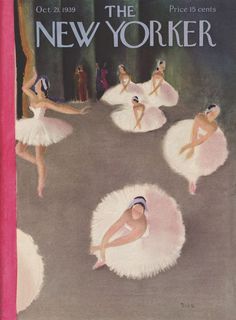 an advertisement for the new york ballet company, featuring dancers in white tutu skirts