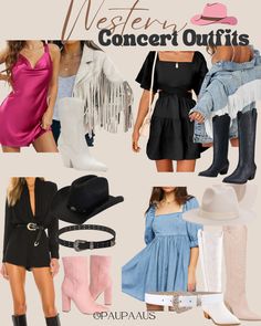 Western Bbq Outfit, Cma Outfit Nashville, Country Concert Outfit Ideas Midsize, Amazon Western Outfits, Houston Rodeo Outfits For Women, Cowboy Outfit Ideas, Western Theme Party Outfit, Outfit Ideas Cowgirl, Vegas Glam