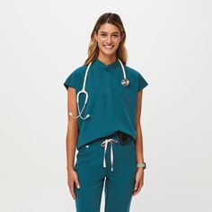 Official FIGS® Scrubs. Ridiculously Soft Scrubs Designed Just For You. Get Free Shipping On Orders $50+! Caribbean Blue Scrubs, Scrub Fashion, Navy Scrubs, Navy Blue Scrubs, Cute Scrubs, Black Scrubs, Blue Scrubs