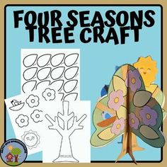 four seasons's tree craft for kids