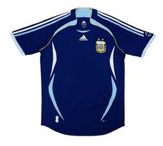 Check out the Argentina 2006 Away kit by adidas, worn in the 2006 International season. Classic Football Shirts, Retro Sport, Vintage Hoodies, Black Men Fashion