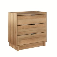 a wooden dresser with three drawers on one side and an open drawer on the other