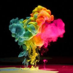 Underwater Ink Rauch Fotografie, Paint Drop, Ink In Water, Taste The Rainbow, World Of Color, Color Inspiration, Black Background, Red Yellow