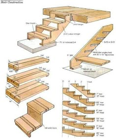 the steps are made out of wood and ready to be built into a wall or floor