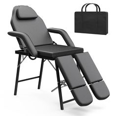 PRICES MAY VARY. [Foldable & Portable] Paddie portable tattoo chair with sturdy handle is suitable for mobile estheticians and beginners to carry around, weight: 27kg/59lbs. If you want it for home use, it also works well. The foldable design makes it save space when not in use. The quick installation method saves valuable time, especially convenient for ladies. [Convertible Facial Chair Split Footrests] With backrest goes up 80° and footrest down 85°, Paddie massage bed could be converted to ma Mobile Esthetician, Mobile Clinic, Tattoo Chair, Mobile Spa, Convertible Chair, Spa Chair, Massage Bed, Folding Bed, Chair Table