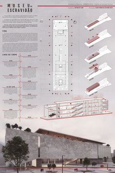 an architectural diagram shows the various parts of a building and its surrounding area, including two levels