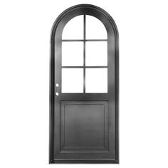 Getty - Single Full Arch | Special Order | PINKYS Steel French Doors, Iron Front Door, Wine Cellar Door, Steel Front Door, Instant Loans, Steel Windows, Arched Doors, Glass Front Door, Modern Patio