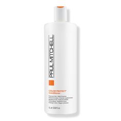 Color Protect Conditioner - COLOR PROTECT CONDITIONER 33.8OZBenefitsPreserves + protects hair colorHydrates + softens strandsSunflower extract helps provide UV protectionConditioning extracts add moisture + shineIdeal for color-treated hairFeaturesRefreshingly energetic scent with notes of orange, apple and bergamotColor safeParaben free - Color Protect Conditioner Paul Mitchell Color, Body Conditioner, Body Shampoo, Tropical Scent, Hair Starting, Paul Mitchell, Silky Hair, Grapeseed Oil, Ulta Beauty