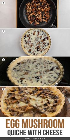 Delicious mushroom quiche with a flaky golden crust, creamy egg filling, and sautéed mushrooms, making it the best recipe for egg lovers and brunch enthusiasts.