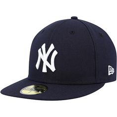 new era 59fifty ny yankees on field low profile cap - navy / white