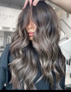 Mushroom Brown Hair Color Balayage Face Framing, Dark Hair With White Blonde Highlights, Seamless Brunette Balayage, Mushroom Balayage On Black Hair, Balayage Hair Black, Mushroom Balayage Brunette, Mushroom Brown Balayage, Brunette Vibes