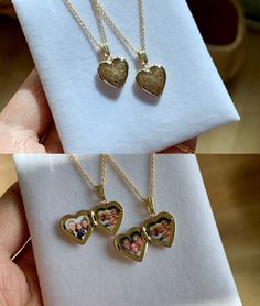 Affordable Engraved Charm Necklaces For Anniversary, Luxury Personalized Heart Necklace For Weddings, Luxury Engraved Elegant Locket Necklace, Cute Matching Necklaces, Gifts With Photos, Meaningful Texts, Cosmic Butterfly, Photo Chain, Heart Stuff