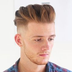 Long Top Undercut With Fade High Fade Haircut, Red Hair Men, Redhead Men, Undercut Men, Beard Fade, Try On Hairstyles