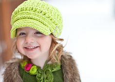 • This handmade lime green buckle newsboy cap is crocheted in baby, toddler, girl, & women's sizes. This knit hat features a visor which offers protection from the sun and is great for turning for a hip, trendy look. • This stylish hat will keep your head warm on those chilly Fall or Winter days. It is a fashionable accessory for Fall photos and Autumn family pictures. • Crocheted in soft and breathable 100% cotton. Hand wash in cold water. Do not heavily scrub. Do not wring dry. Lay flat to dry Winter Knitwear, Unique Mothers Day Gifts, Crochet For Boys, Toddler Hat, Baby Cap, Chunky Crochet, Stylish Hats, News Boy Hat, Newsboy Cap