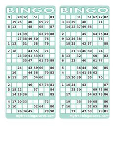 two green and white printable numbers are on the back of each one, which is numbered