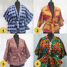 This is a handmade lovely ankara kimono top with a belt at the waist. The belt is detachable. Sizes: UK10-12 UK14-16 UK18-20 Feel free to send me a message if you have any questions. Ankara Kimono Jacket, Ankara Suit, Ankara Blouses, Ankara Kimono, Ankara Jackets, African Tops, Traditional Attires, Elegant Blazers, 2piece Outfits