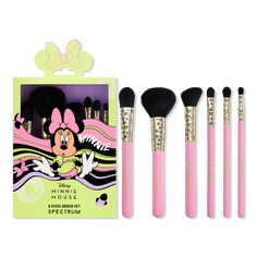 So Much Minnie 6-Piece Makeup Brush Set - SO MUCH MINNIE 6 PC BRUSH SETIncludesA03 Oval Foundation brushA46 Powder brushA32 Precision Cheek brushA18 Oval Concealer brushA40 Smoky Shader brushA12 Fluffy Pencil brushFeaturesMade from the highest quality synthetic Taklon hairVelvety soft bristles are gentle on all skin types, including sensitive skin - So Much Minnie 6-Piece Makeup Brush Set Minnie Makeup, 00's Makeup, Essential Makeup Brushes, Modern Makeup, Disney Makeup, Makeup Brush Set Professional, Kids Makeup, Makeup Game, Professional Makeup Brushes