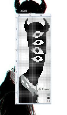 a cross - stitch pattern of a man with a beard