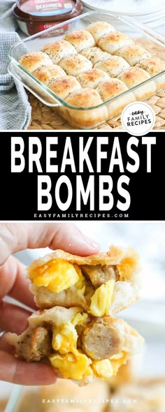 Stuffed Biscuit Breakfast Bombs · Easy Family Recipes Egg Stuffed Biscuits, Biscuit Filling Ideas, Stuffed Breakfast Biscuit Ideas, Breakfast Biscuit Balls, Biscuits Breakfast Ideas Pillsbury, Breakfast Canned Biscuit Recipes, Canned Biscuit Recipes Breakfast Eggs, Breakfast Pillsbury Biscuits, Breakfast Bombshell Recipes